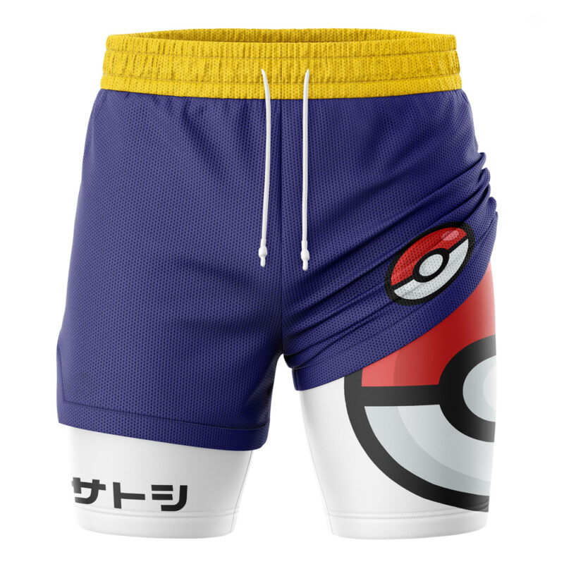 Ash Ketchum Pokemon 2-in-1 Performance Shorts - Image 2