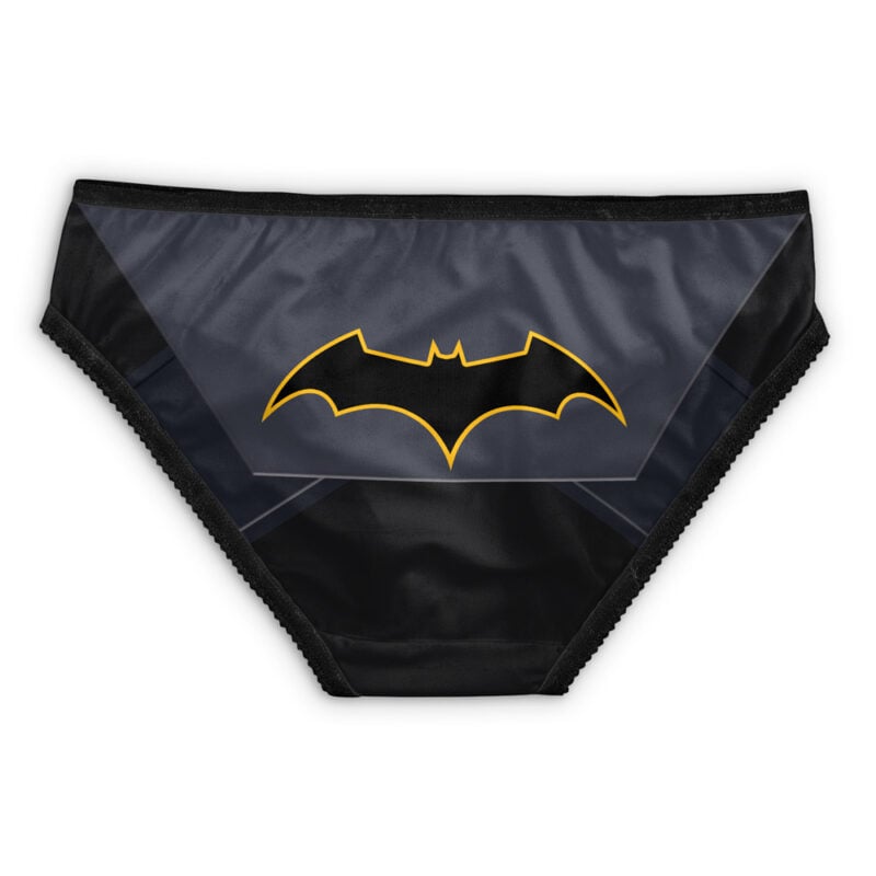 Black underwear with a white Punisher Marvel logo on the front, featuring a dark gray background and black trim along the waistband and leg openings.