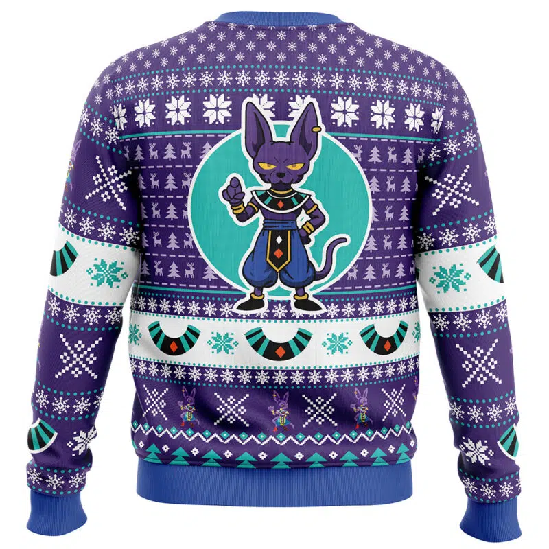 Beerus Dragon Ball Z Ugly Christmas Sweater - Image 2