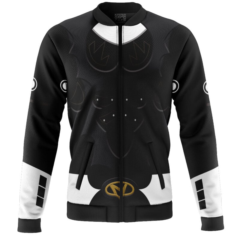 Black Psycho Ranger Casual Bomber Jacket