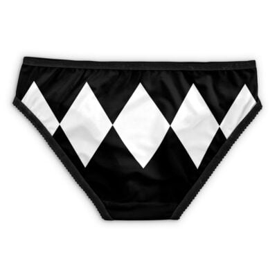 A pair of Red Ranger Mighty Morphin Power Rangers Panties with a bold pattern and unique design across the front.