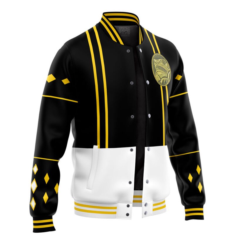Black Ranger Ninjetti Power Rangers Varsity Jacket - Image 2