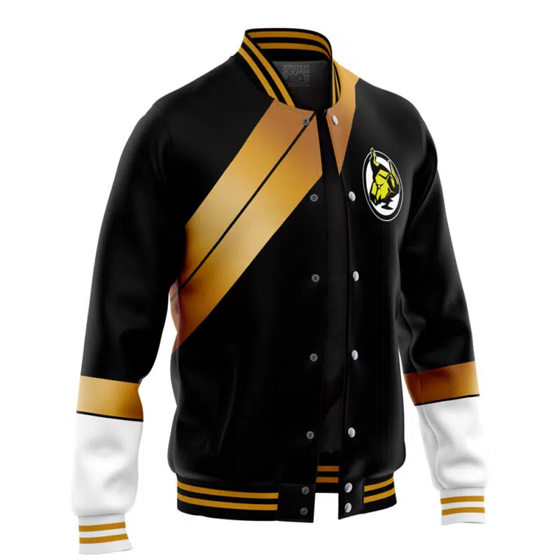 Black Ranger Wild Force Power Rangers Varsity Jacket - Image 2