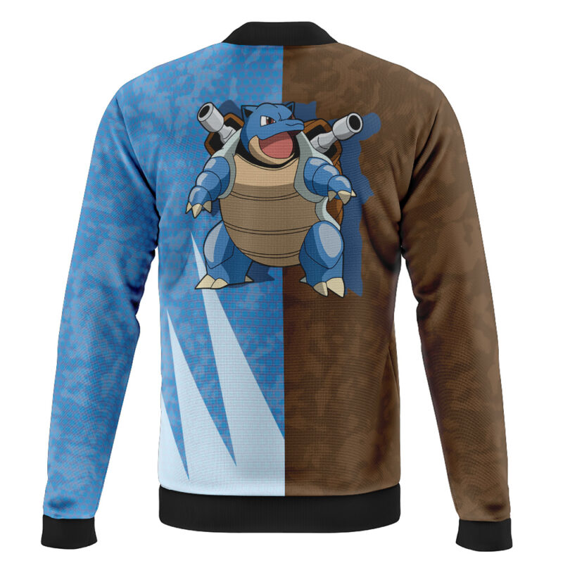 Blastoise Classic Pokemon Casual Bomber Jacket - Image 2