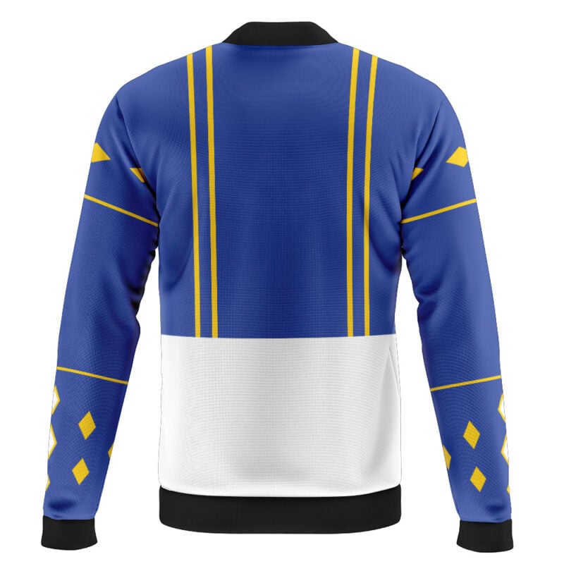 Blue Ranger Ninjetti Power Rangers Casual Bomber Jacket - Image 2