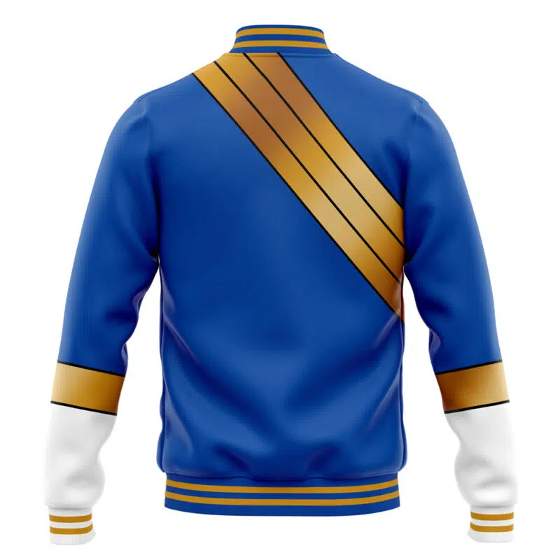Blue Ranger Wild Force Power Rangers Varsity Jacket - Image 4