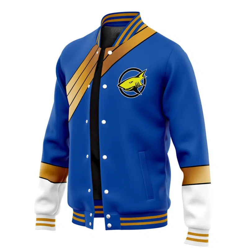 Blue Ranger Wild Force Power Rangers Varsity Jacket - Image 3