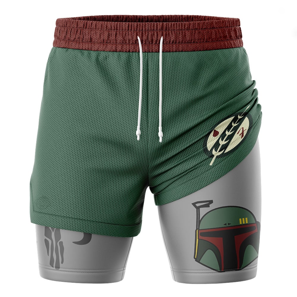 Boba Fett Star Wars 2-in-1 Performance Shorts - Image 2
