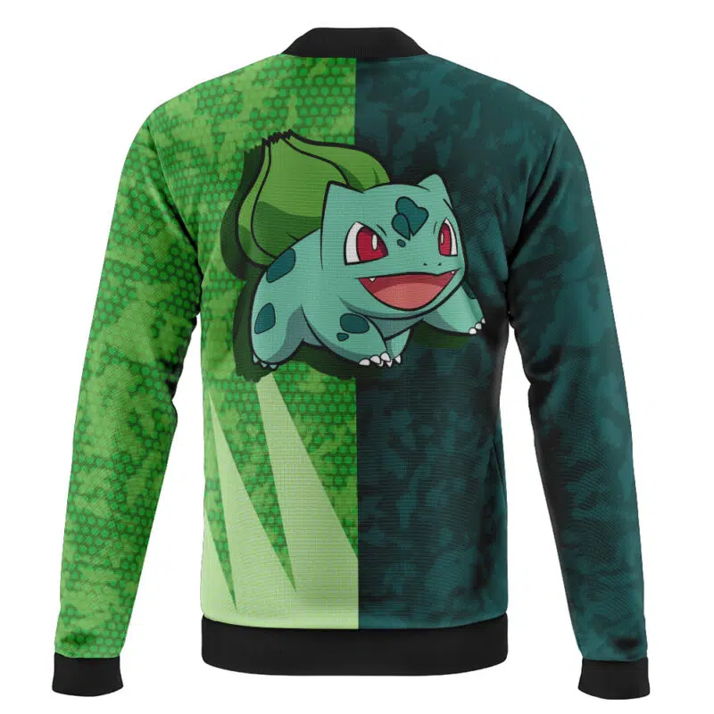 Bulbasaur Classic Pokemon Casual Bomber Jacket - Image 2