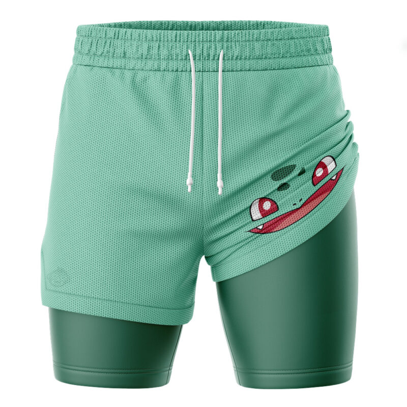 Bulbasaur Face Pokemon 2-in-1 Performance Shorts - Image 3