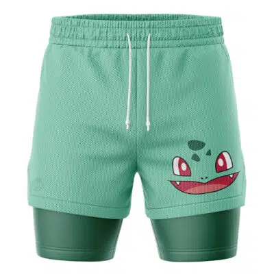 Bulbasaur Face Pokemon 2-in-1 Performance Shorts