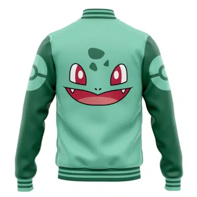 Bulbasaur Face Pokemon Varsity Jacket