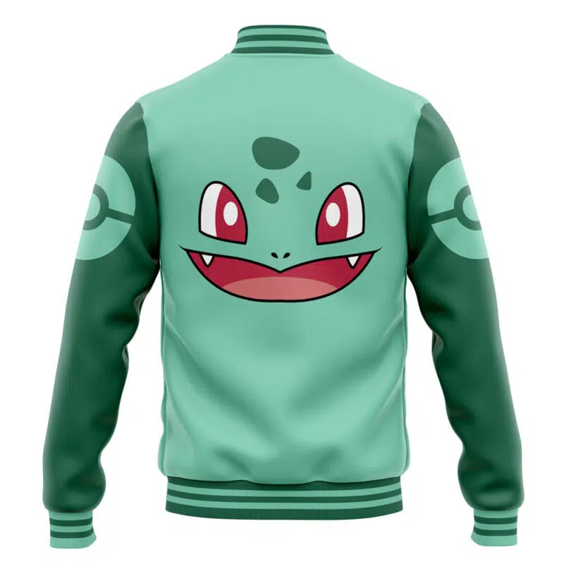 Bulbasaur Face Pokemon Varsity Jacket