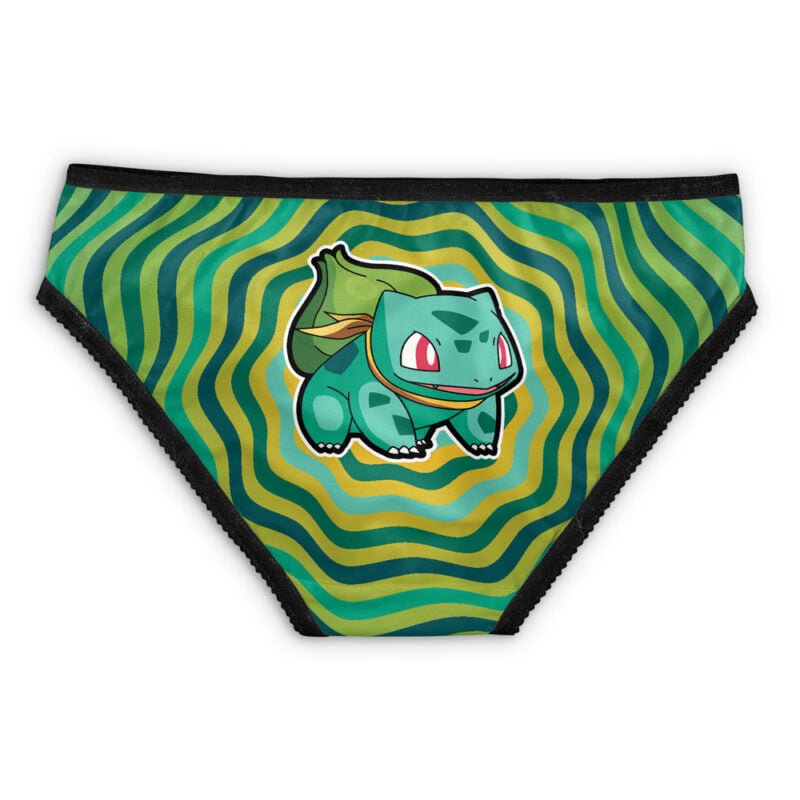 Charizard Trippy Pokemon Panties featuring a vibrant Charizard design at the center, accented with black trim on the waistband and leg openings.