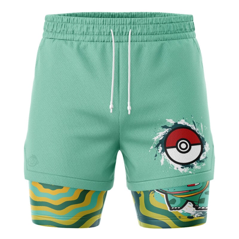 Bulbasaur Trippy Pokemon 2-in-1 Performance Shorts