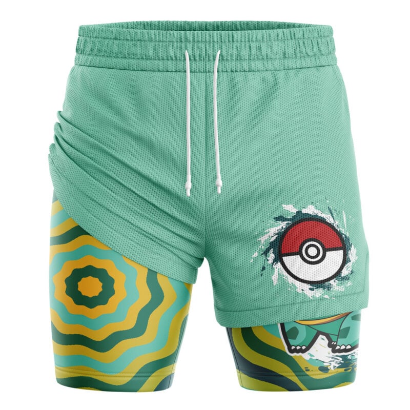 Bulbasaur Trippy Pokemon 2-in-1 Performance Shorts - Image 2