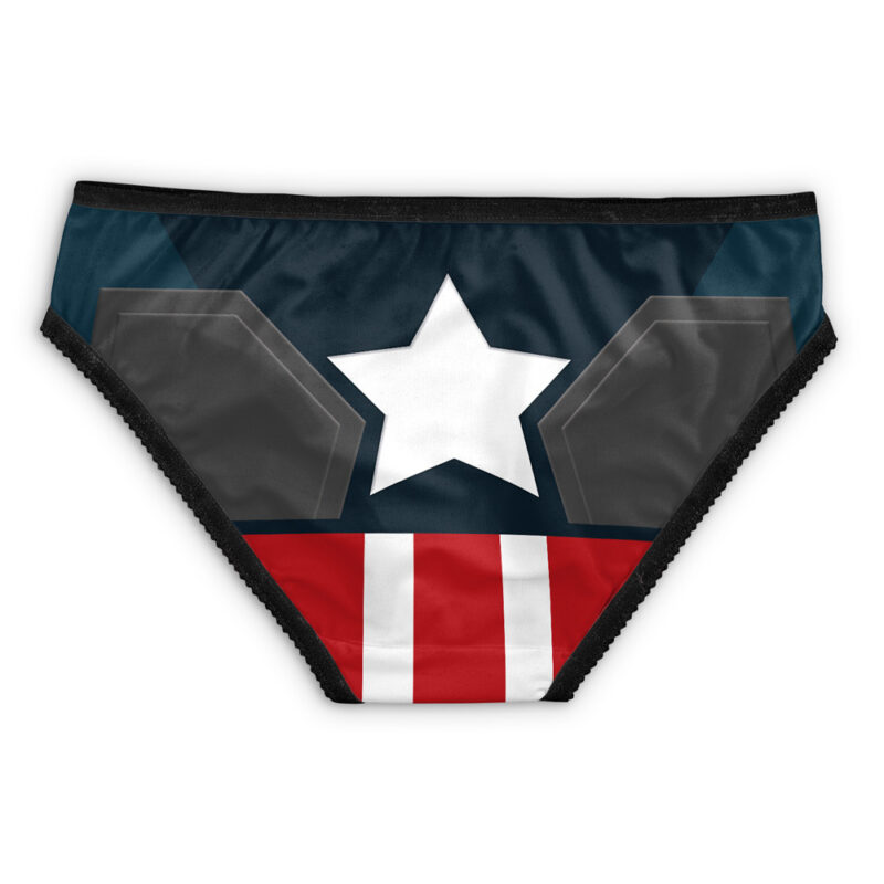 Women’s underwear inspired by Deadpool, featuring a superhero motif with bold details and comic book style, named "Deadpool Marvel Panties (Copy).