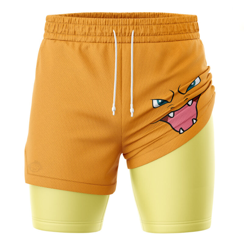 Charizard Face Pokemon 2-in-1 Performance Shorts - Image 3