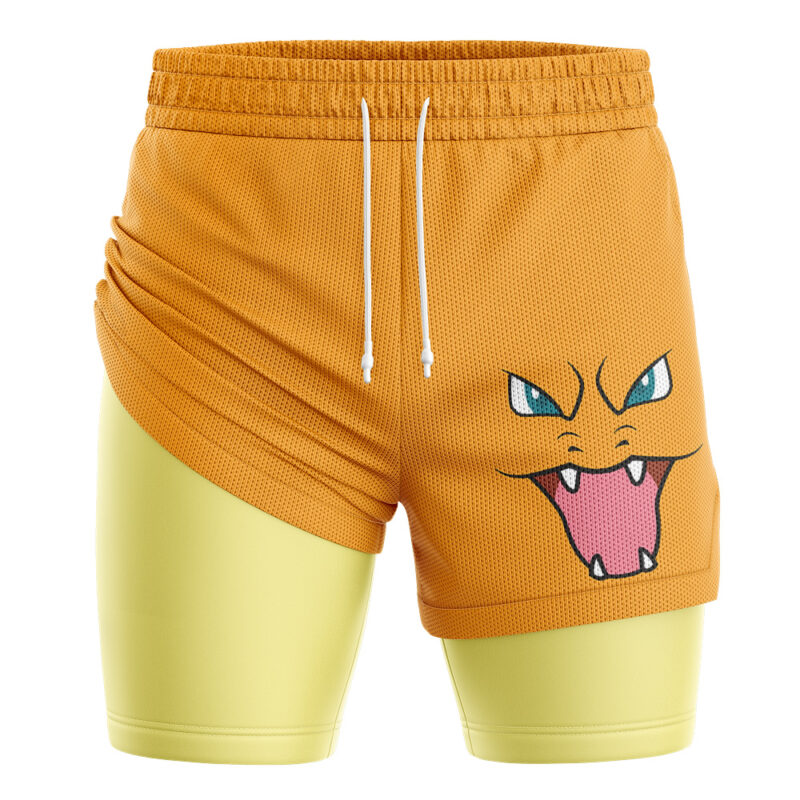 Charizard Face Pokemon 2-in-1 Performance Shorts - Image 2