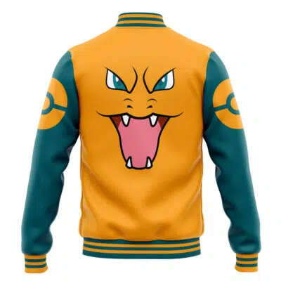 Charizard Face Pokemon Varsity Jacket