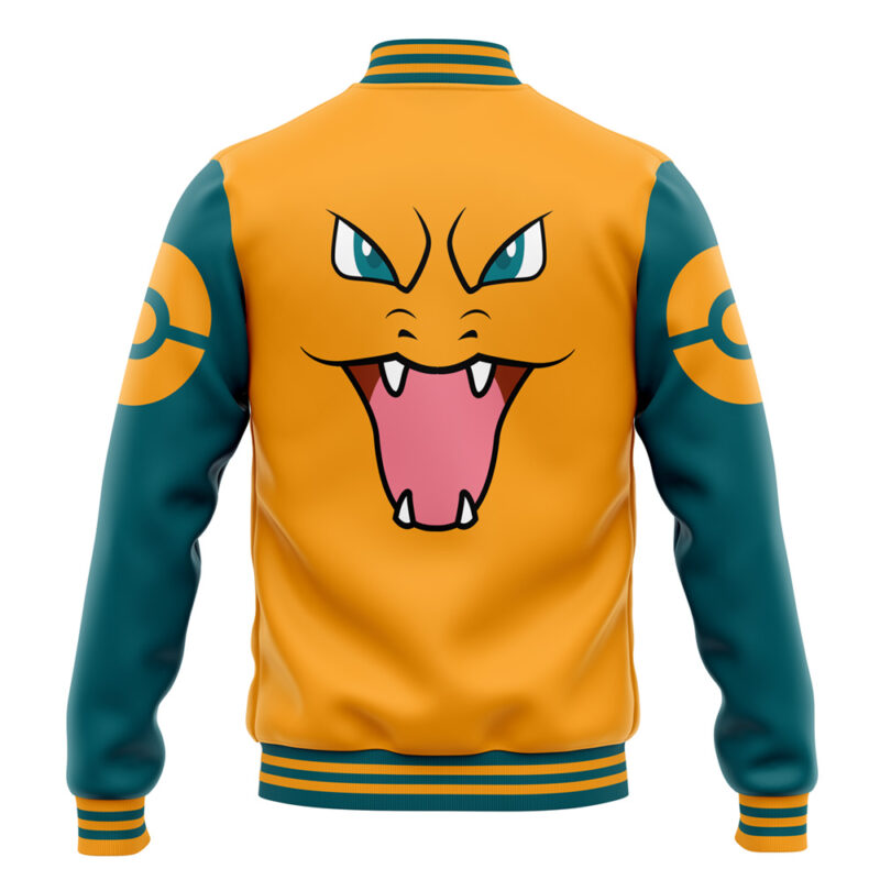 Charizard Face Pokemon Varsity Jacket