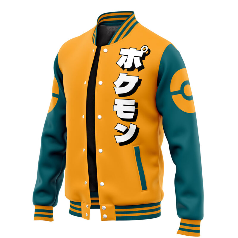 Charizard Face Pokemon Varsity Jacket - Image 3