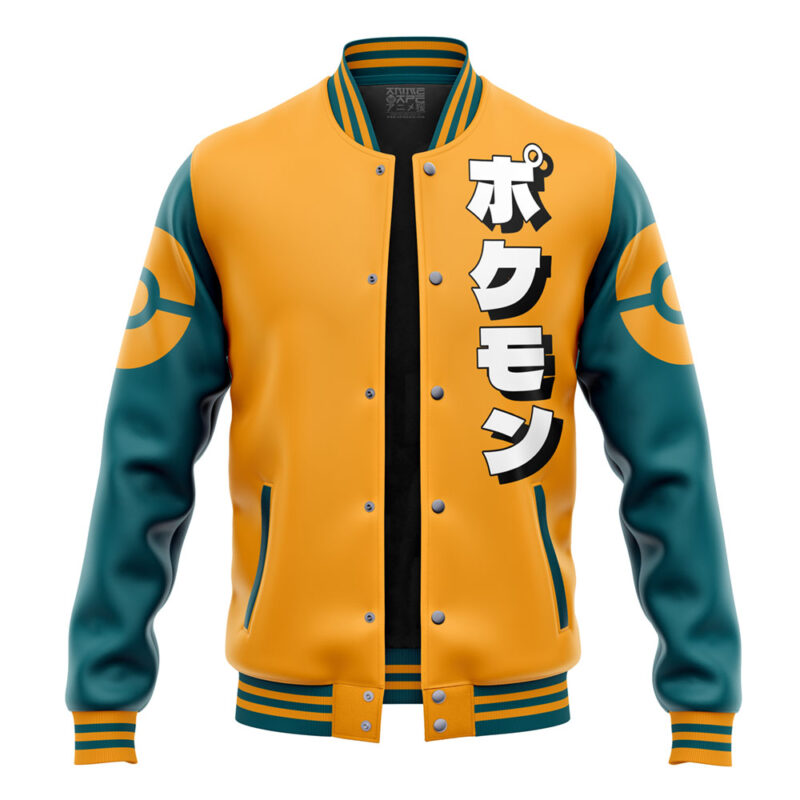 Charizard Face Pokemon Varsity Jacket - Image 4
