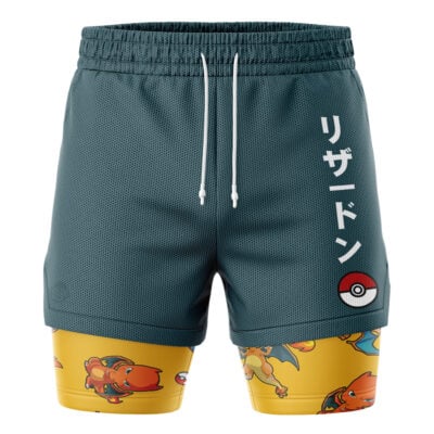 Charizard Pattern Pokemon 2-in-1 Performance Shorts