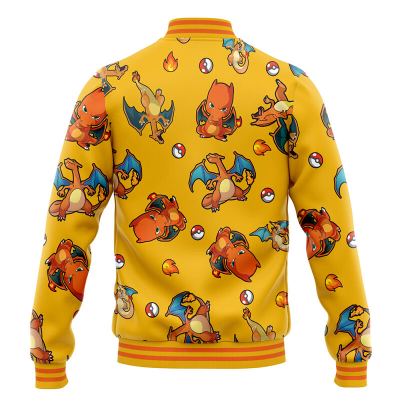Charizard Pattern Pokemon Varsity Jacket - Image 4
