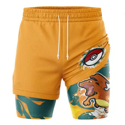Charizard Trippy Pokemon 2-in-1 Performance Shorts