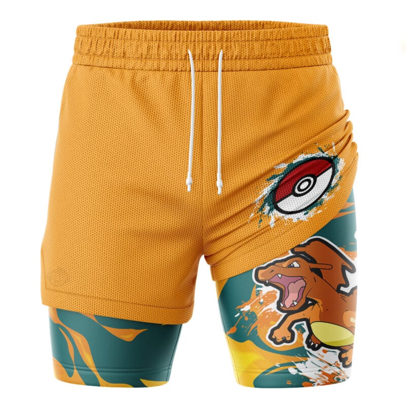 Charizard Trippy Pokemon 2-in-1 Performance Shorts