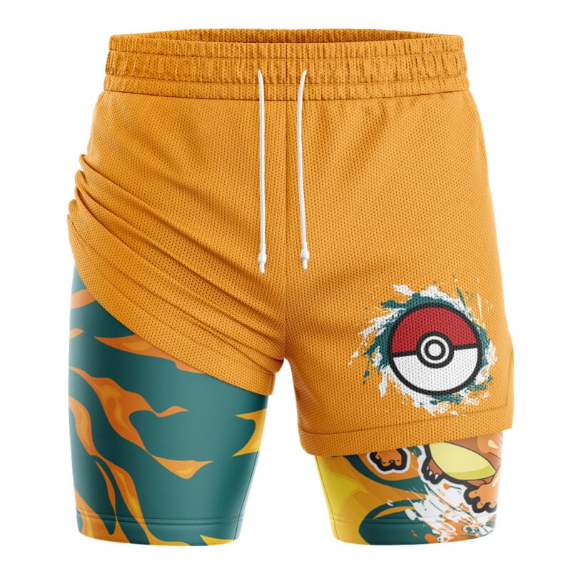 Charizard Trippy Pokemon 2-in-1 Performance Shorts - Image 3