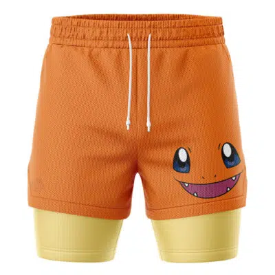 Charmander Face Pokemon 2-in-1 Performance Shorts