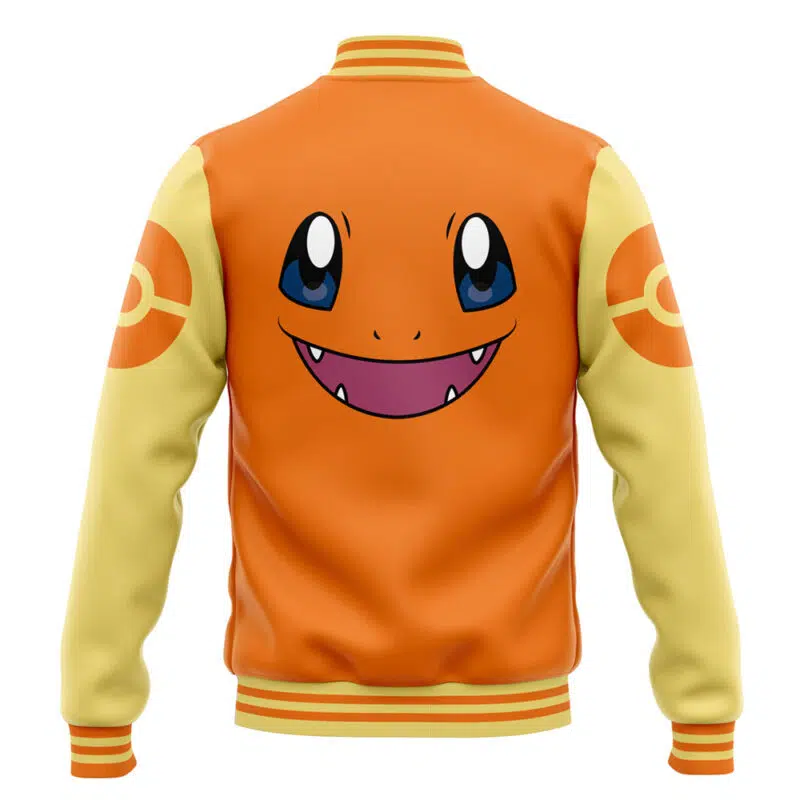 Charmander Face Pokemon Varsity Jacket