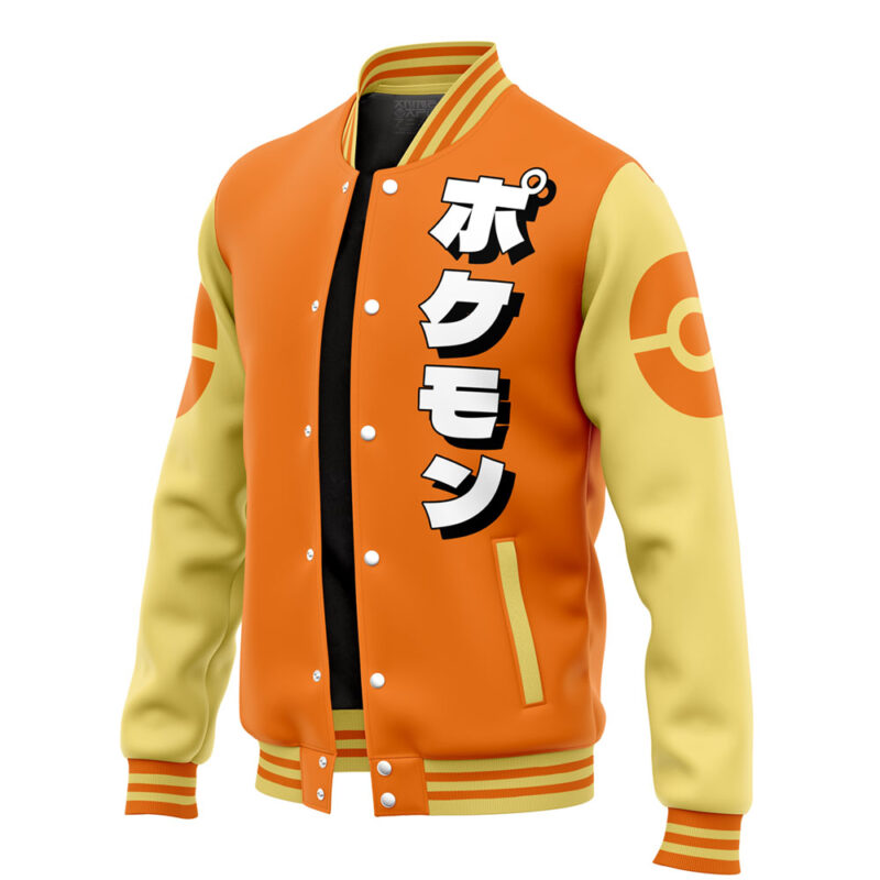 Charmander Face Pokemon Varsity Jacket - Image 3