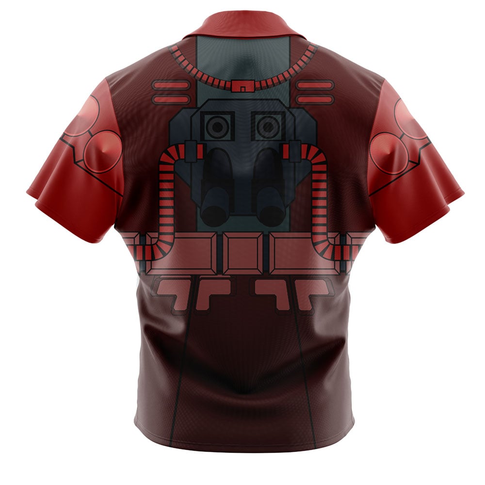 Char's Zaku II Mobile Suit Gundam 0079 Button Up Hawaiian Shirt - Image 2