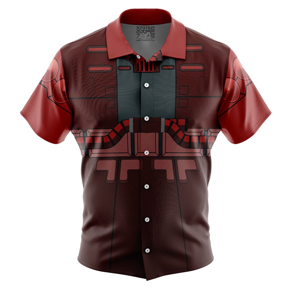 Char's Zaku II Mobile Suit 0079 Gundam Button Up Hawaiian Shirt
