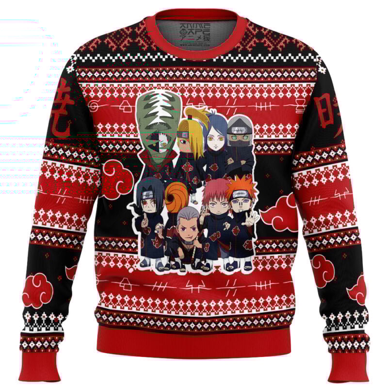 Chibi Akatsuki Shippuden Ugly Christmas Sweater