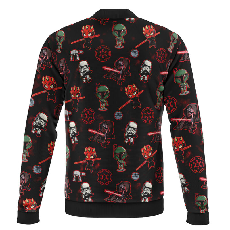 Chibi Sith Pattern Star Wars Casual Bomber Jacket - Image 2