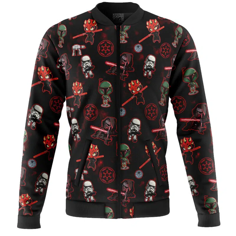 Chibi Sith Pattern Star Wars Casual Bomber Jacket