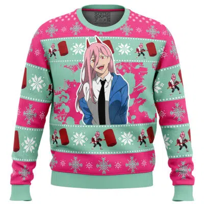Christmas Power Chainsaw Man Ugly Christmas Sweater