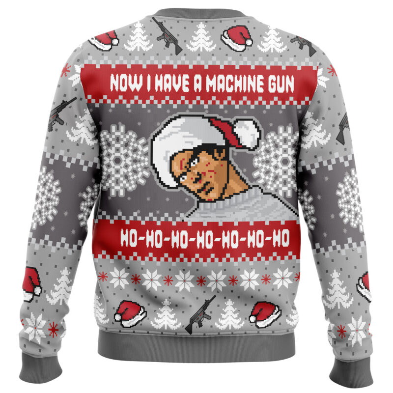 Now I Have a Machine Gun V2 Die Hard Ugly Christmas Sweater - Image 2