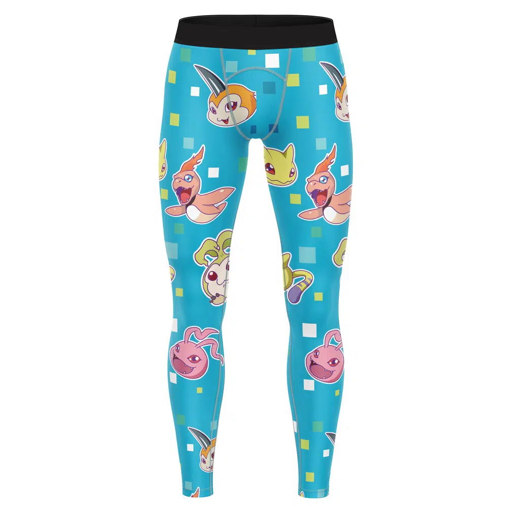 Digimon Pattern Digimon Compression Pants Spats