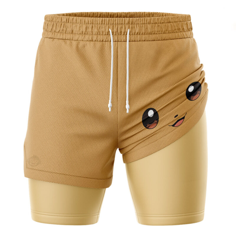 Eevee Face Pokemon 2-in-1 Performance Shorts - Image 3