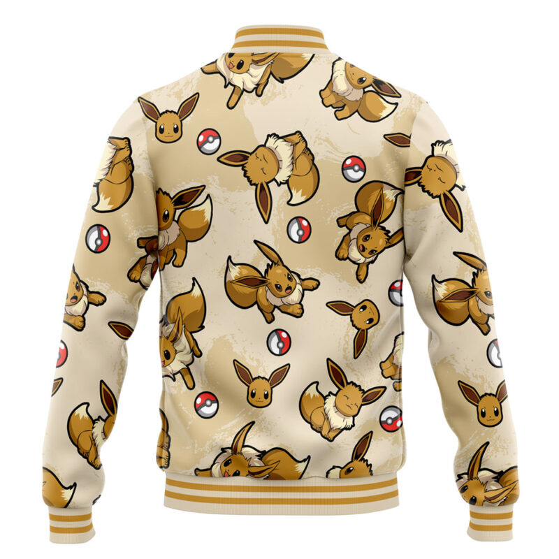 Eevee Pattern Pokemon Varsity Jacket - Image 4