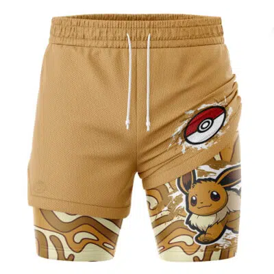 Eevee Trippy Pokemon 2-in-1 Performance Shorts
