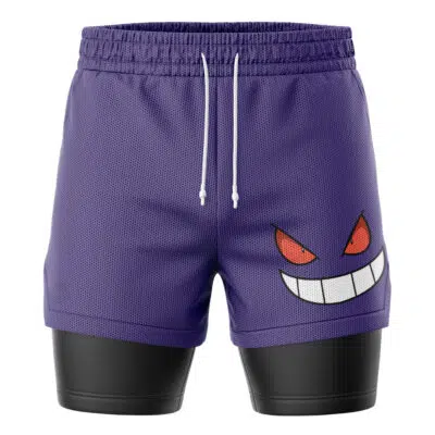 Gengar Face Pokemon 2-in-1 Performance Shorts