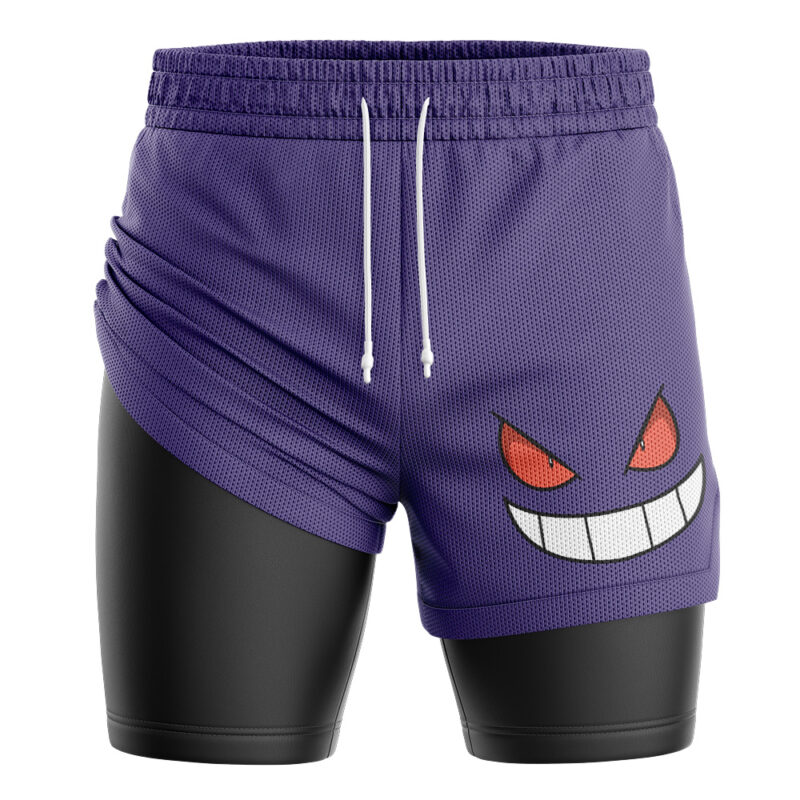 Gengar Face Pokemon 2-in-1 Performance Shorts - Image 2