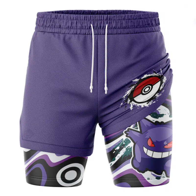 Gengar Trippy Pokemon 2-in-1 Performance Shorts