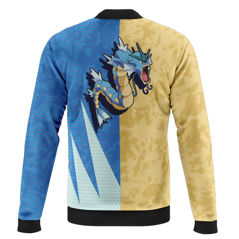 Gyarados Classic Pokemon Casual Bomber Jacket - Image 2